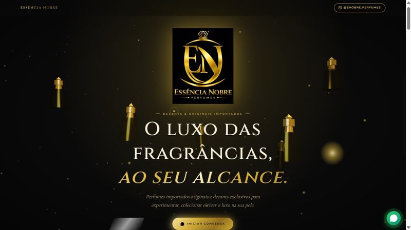Landing page Essência Nobre Perfumes
