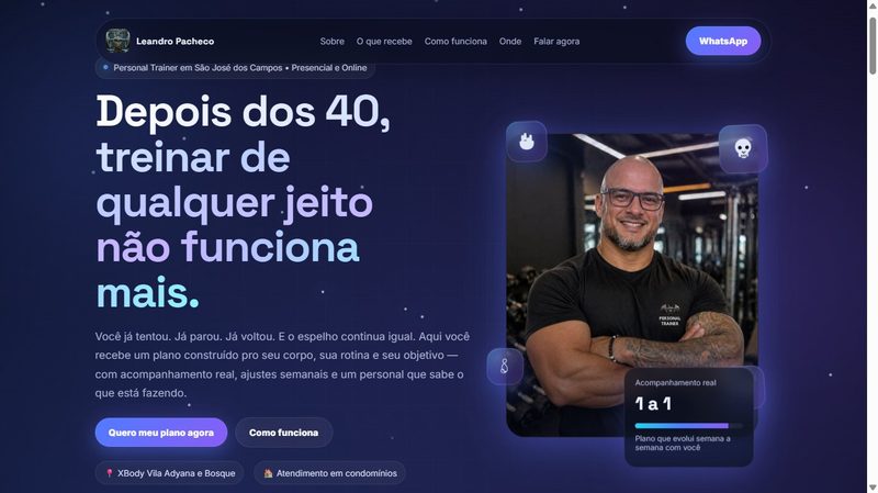 Landing page Leandro Pacheco
